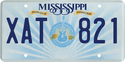 MS license plate XAT821