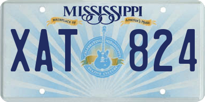 MS license plate XAT824