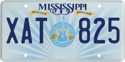 MS license plate XAT825