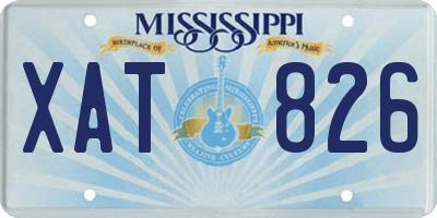 MS license plate XAT826