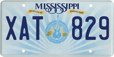MS license plate XAT829