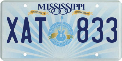 MS license plate XAT833