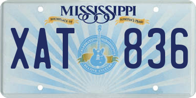 MS license plate XAT836