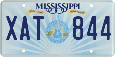 MS license plate XAT844