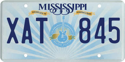 MS license plate XAT845