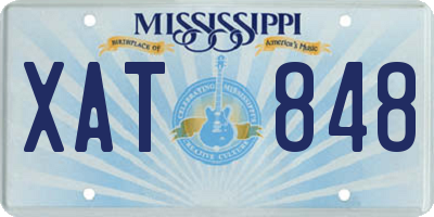 MS license plate XAT848