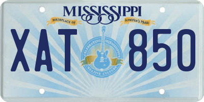 MS license plate XAT850