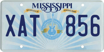 MS license plate XAT856