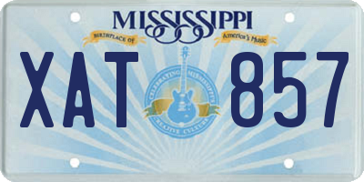 MS license plate XAT857