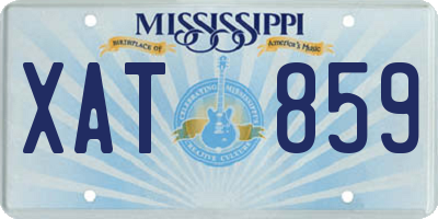 MS license plate XAT859