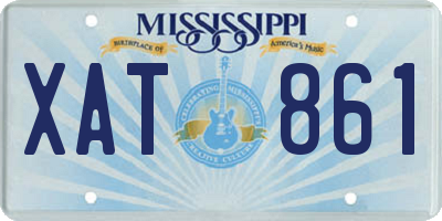 MS license plate XAT861