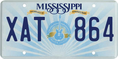 MS license plate XAT864
