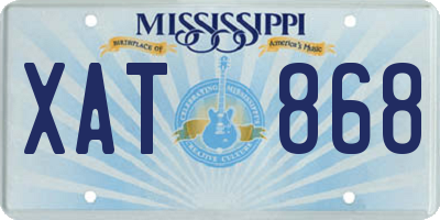 MS license plate XAT868