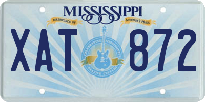 MS license plate XAT872