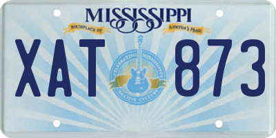 MS license plate XAT873