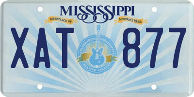 MS license plate XAT877