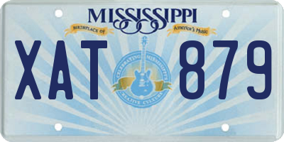 MS license plate XAT879