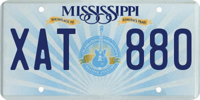 MS license plate XAT880