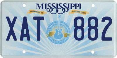 MS license plate XAT882