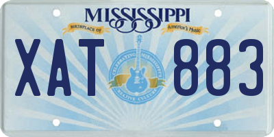 MS license plate XAT883