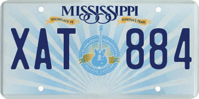 MS license plate XAT884