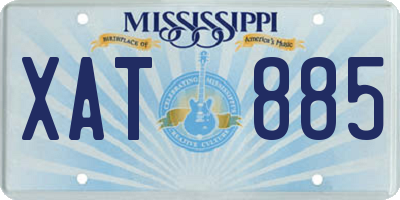 MS license plate XAT885