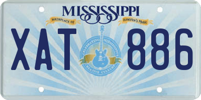 MS license plate XAT886