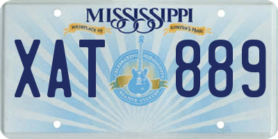 MS license plate XAT889