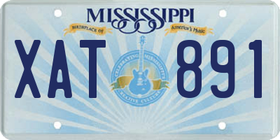 MS license plate XAT891