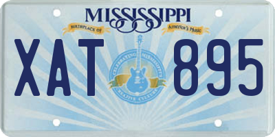 MS license plate XAT895
