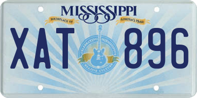 MS license plate XAT896