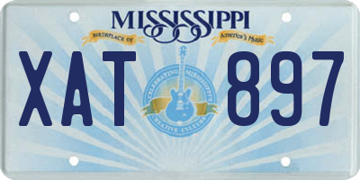 MS license plate XAT897