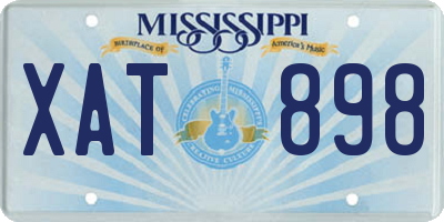 MS license plate XAT898
