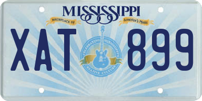 MS license plate XAT899