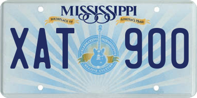 MS license plate XAT900