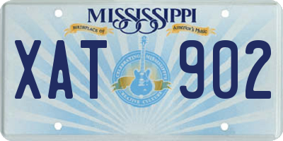 MS license plate XAT902
