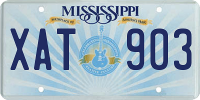MS license plate XAT903
