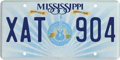 MS license plate XAT904