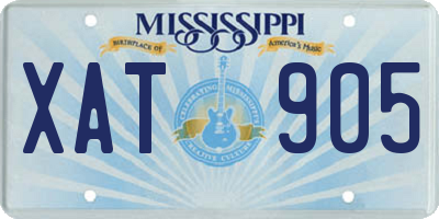 MS license plate XAT905
