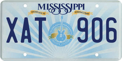 MS license plate XAT906