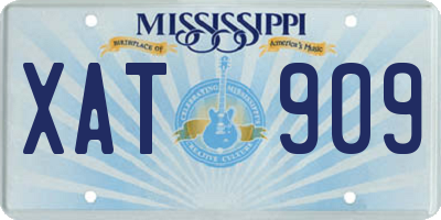 MS license plate XAT909