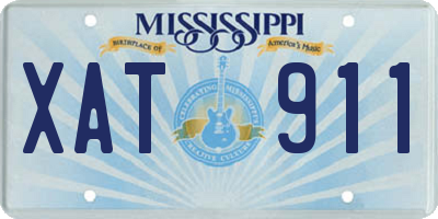 MS license plate XAT911