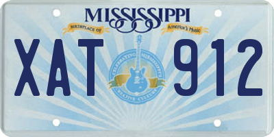 MS license plate XAT912