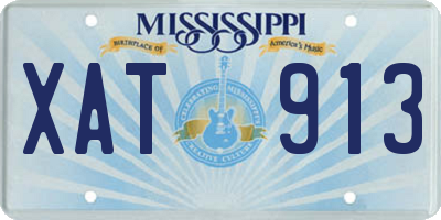 MS license plate XAT913