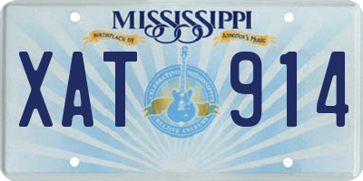MS license plate XAT914