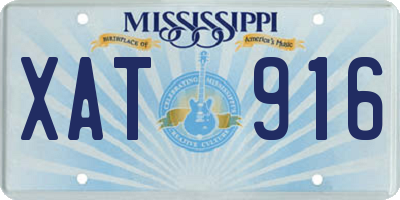 MS license plate XAT916
