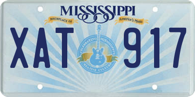 MS license plate XAT917