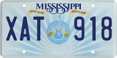 MS license plate XAT918