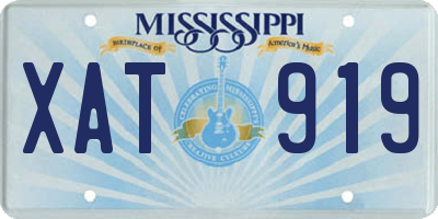 MS license plate XAT919
