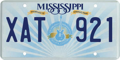 MS license plate XAT921